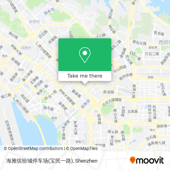 海雅缤纷城停车场(宝民一路) map
