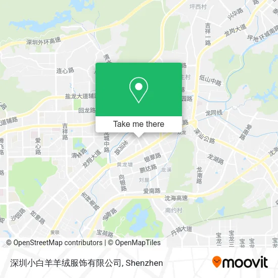 深圳小白羊羊绒服饰有限公司 map