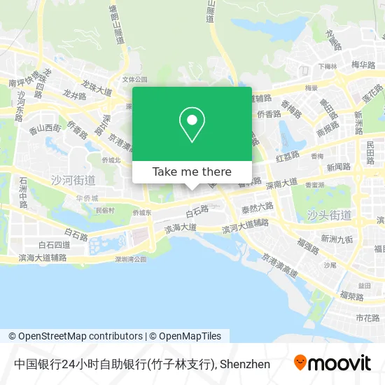 中国银行24小时自助银行(竹子林支行) map