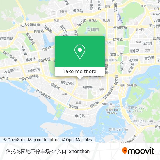 信托花园地下停车场-出入口 map