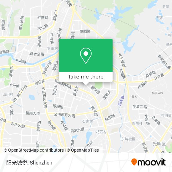 阳光城悦 map