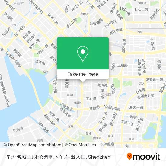 星海名城三期·沁园地下车库-出入口 map