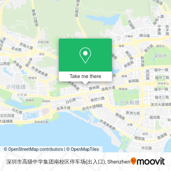 深圳市高级中学集团南校区停车场(出入口) map