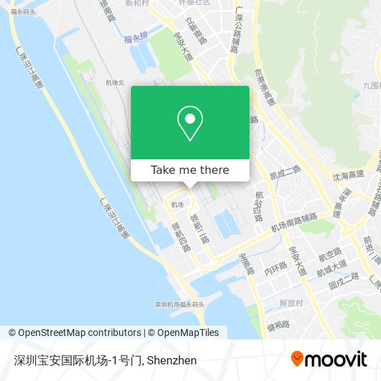 深圳宝安国际机场-1号门 map