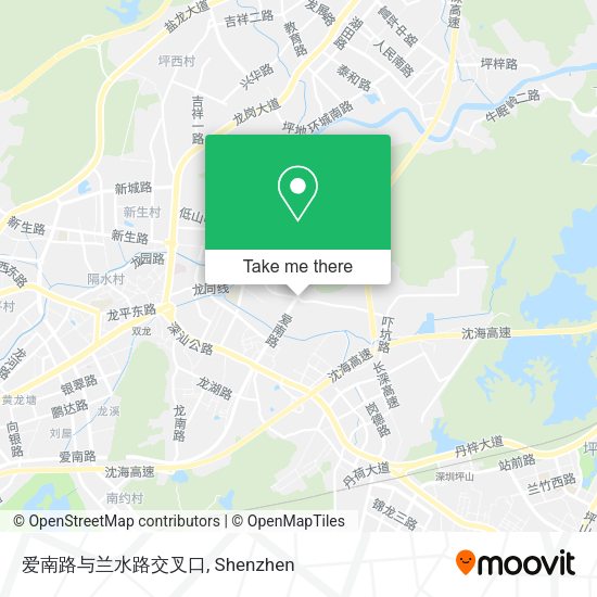 爱南路与兰水路交叉口 map