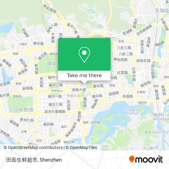田面生鲜超市 map