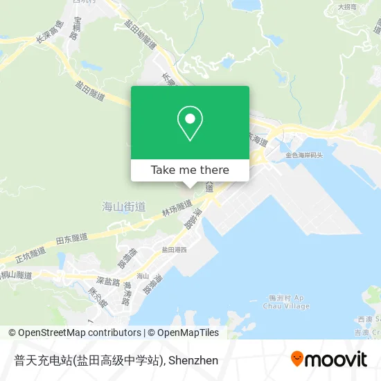 普天充电站(盐田高级中学站) map