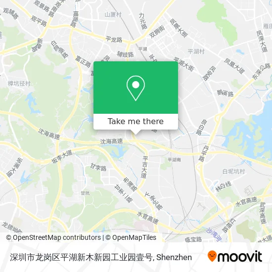 深圳市龙岗区平湖新木新园工业园壹号 map