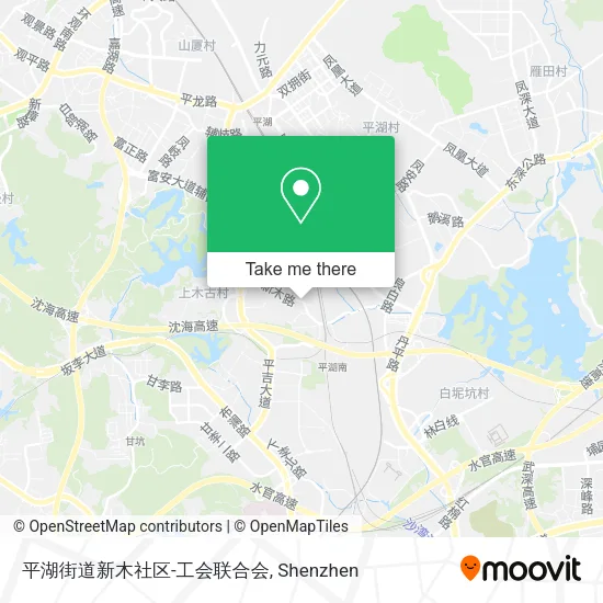 平湖街道新木社区-工会联合会 map