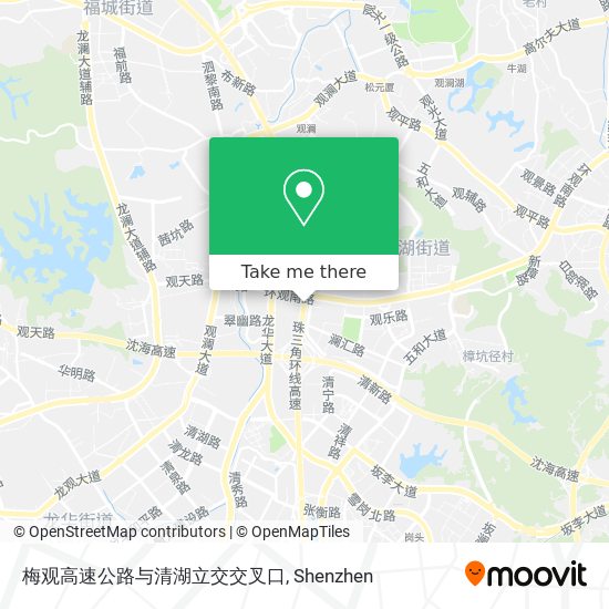 梅观高速公路与清湖立交交叉口 map