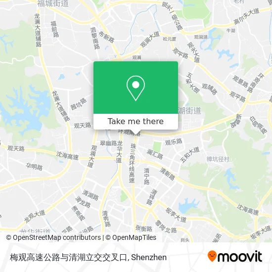 梅观高速公路与清湖立交交叉口 map