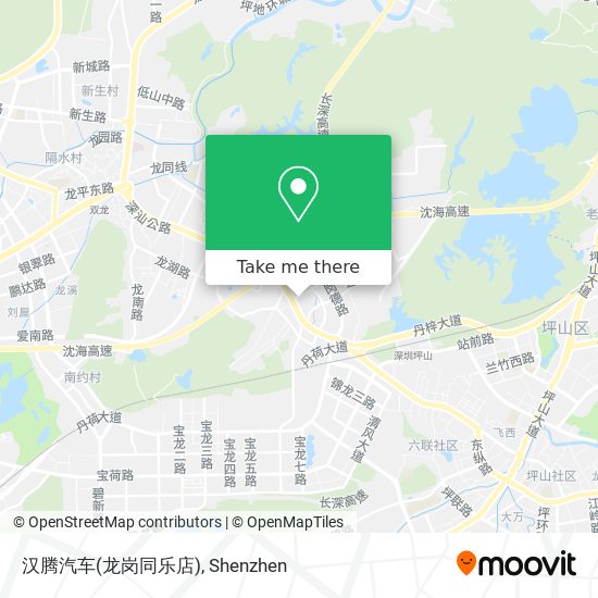 汉腾汽车(龙岗同乐店) map