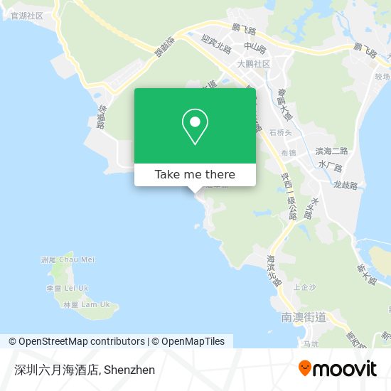 深圳六月海酒店 map