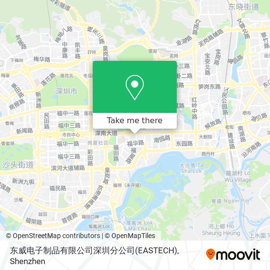 东威电子制品有限公司深圳分公司(EASTECH) map