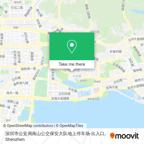 深圳市公安局南山公交保安大队地上停车场-出入口 map