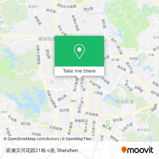观澜滨河花园21栋-c座 map