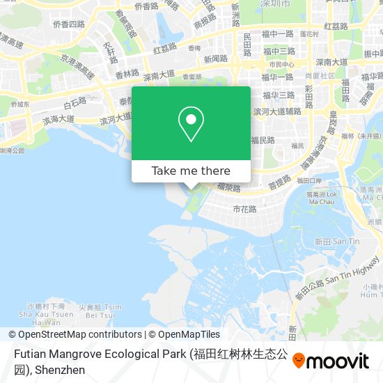 Futian Mangrove Ecological Park (福田红树林生态公园) map