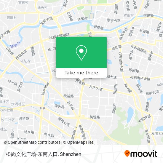 松岗文化广场-东南入口 map