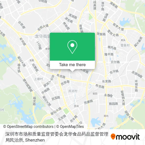 深圳市市场和质量监督管委会龙华食品药品监督管理局民治所 map