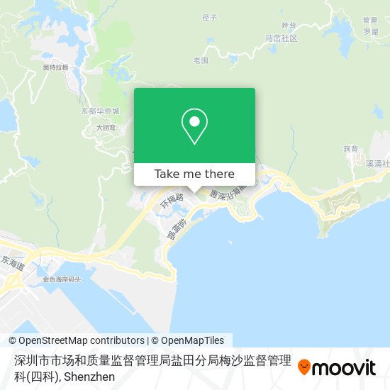 深圳市市场和质量监督管理局盐田分局梅沙监督管理科(四科) map