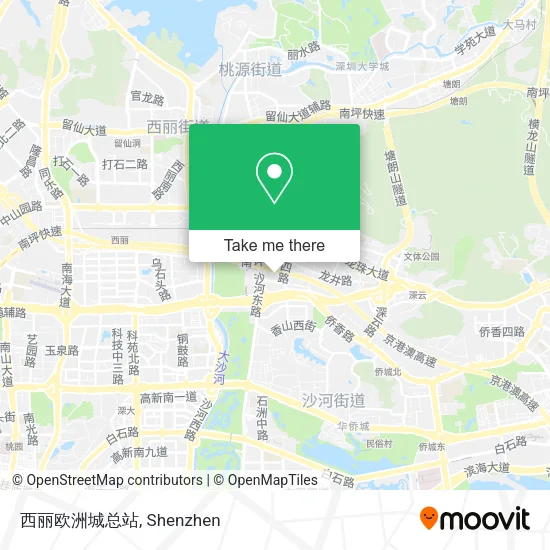 西丽欧洲城总站 map
