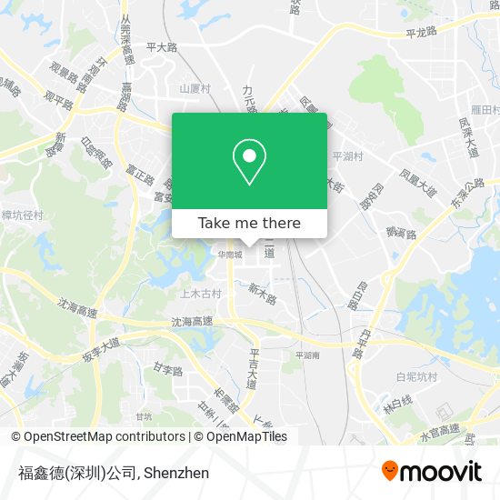 福鑫德(深圳)公司 map
