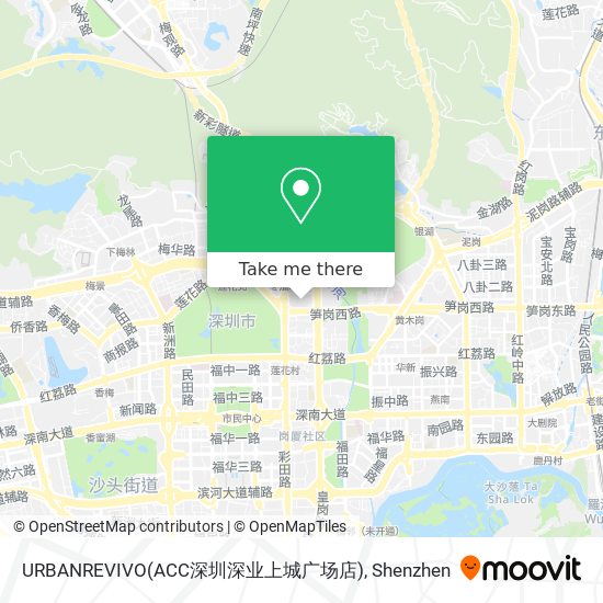 URBANREVIVO(ACC深圳深业上城广场店) map