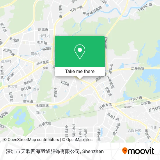 深圳市天歌四海羽绒服饰有限公司 map