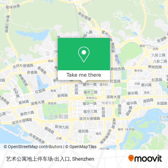 艺术公寓地上停车场-出入口 map