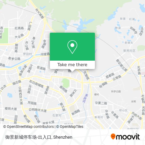 御景新城停车场-出入口 map