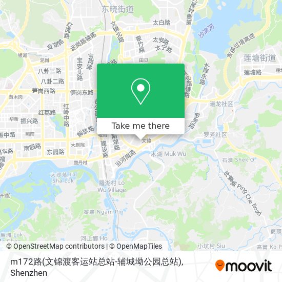 m172路(文锦渡客运站总站-辅城坳公园总站) map