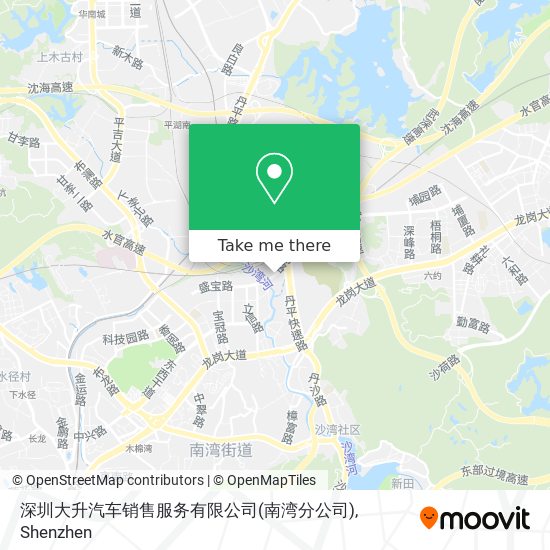 深圳大升汽车销售服务有限公司(南湾分公司) map
