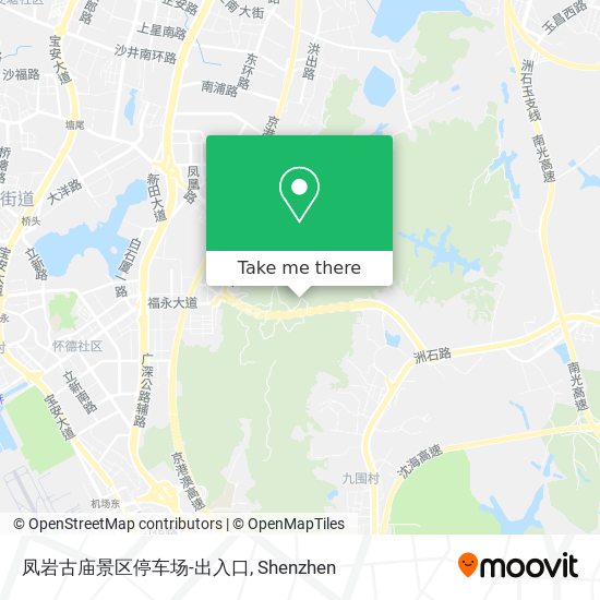 凤岩古庙景区停车场-出入口 map