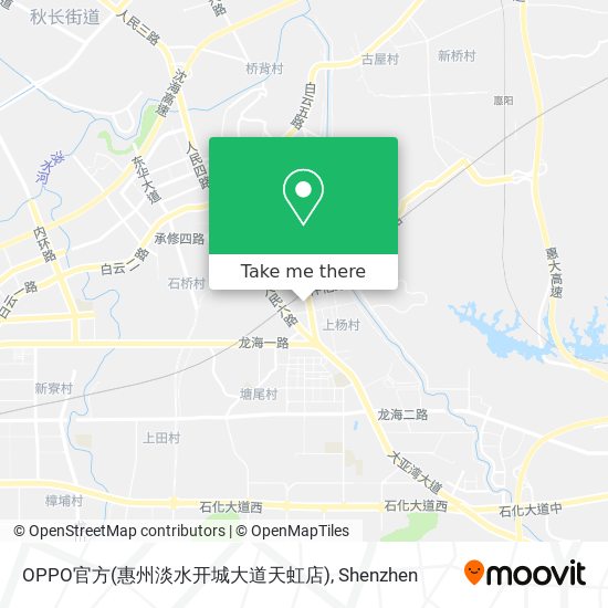 OPPO官方(惠州淡水开城大道天虹店) map