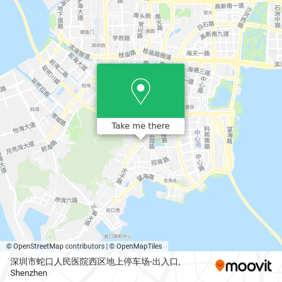 深圳市蛇口人民医院西区地上停车场-出入口 map