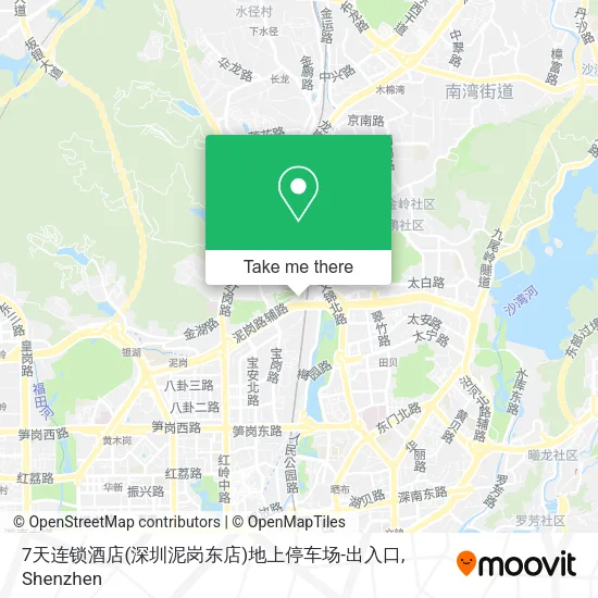 7天连锁酒店(深圳泥岗东店)地上停车场-出入口 map