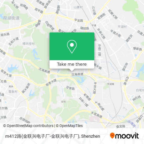 m412路(金联兴电子厂-金联兴电子厂) map