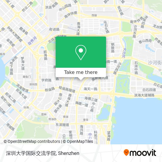 深圳大学国际交流学院 map