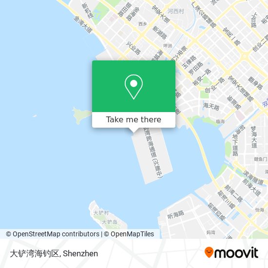 大铲湾海钓区 map