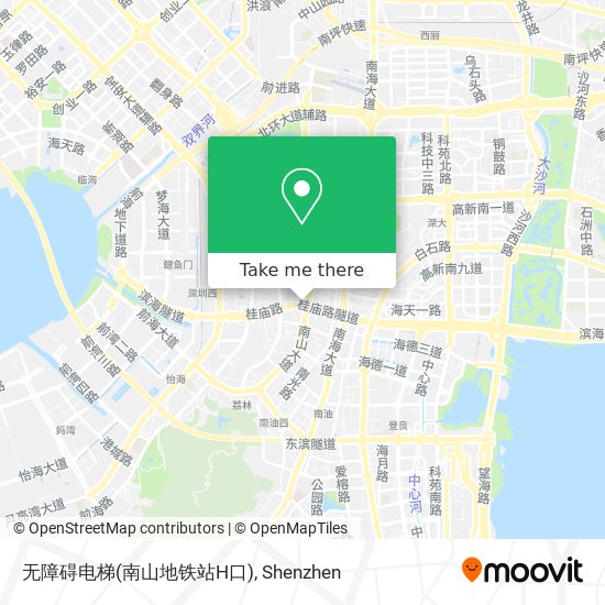 无障碍电梯(南山地铁站H口) map