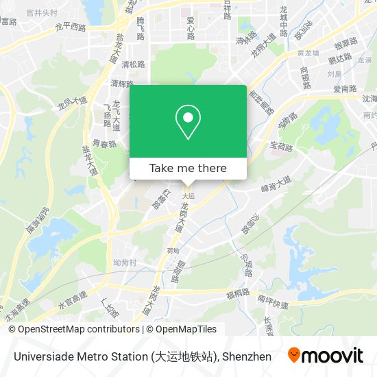 Universiade Metro Station (大运地铁站) map