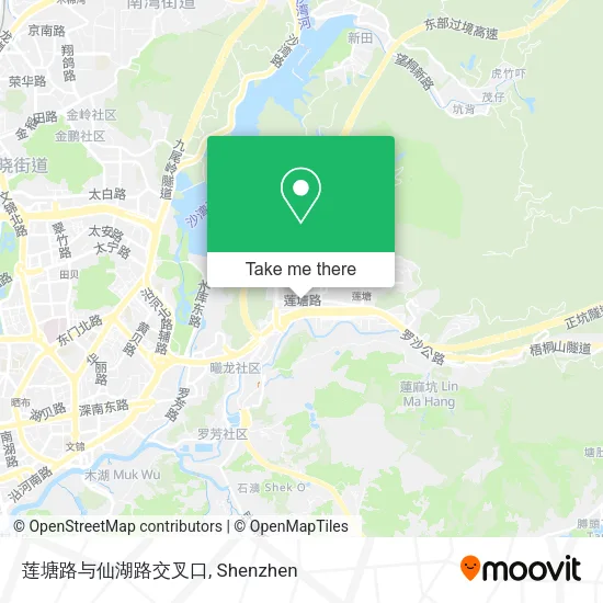 莲塘路与仙湖路交叉口 map