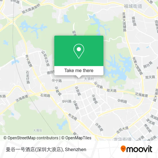 曼谷一号酒店(深圳大浪店) map