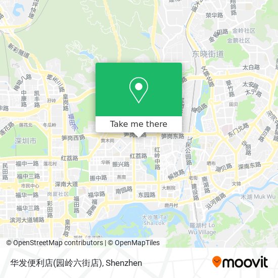 华发便利店(园岭六街店) map