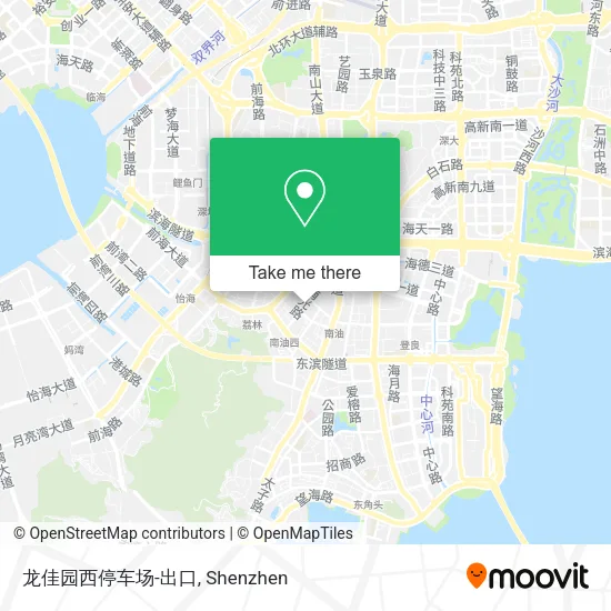龙佳园西停车场-出口 map