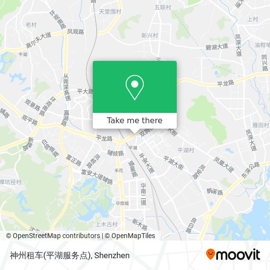 神州租车(平湖服务点) map