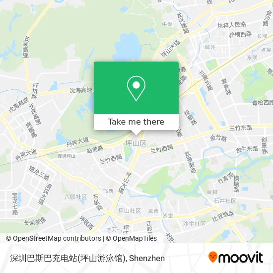 深圳巴斯巴充电站(坪山游泳馆) map
