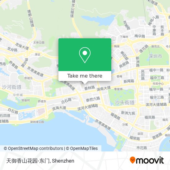 天御香山花园-东门 map