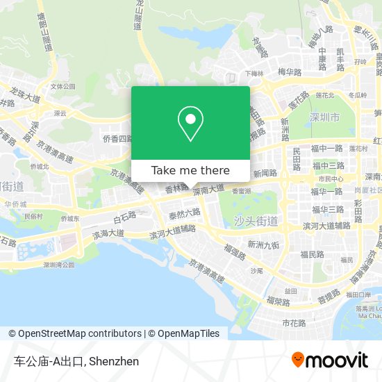 车公庙-A出口 map