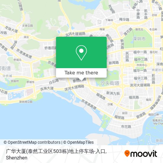 广华大厦(泰然工业区503栋)地上停车场-入口 map